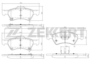 Комплект тормозных колодок ZEKKERT BS-2839