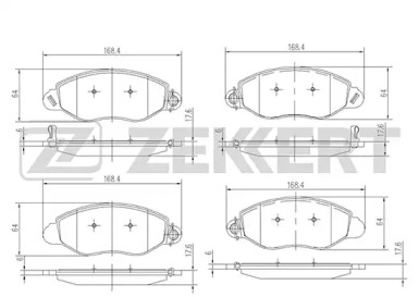 Комплект тормозных колодок ZEKKERT BS-2840