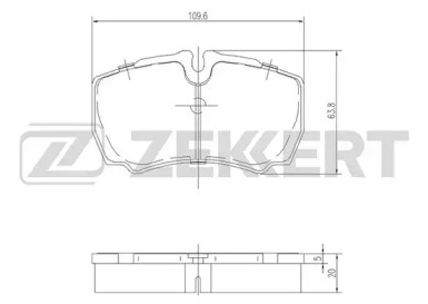 Комплект тормозных колодок ZEKKERT BS-2842