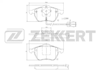 Комплект тормозных колодок ZEKKERT BS-2847