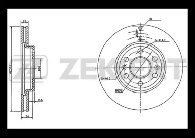 Тормозной диск ZEKKERT BS-5000