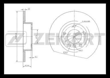 Тормозной диск ZEKKERT BS-5003