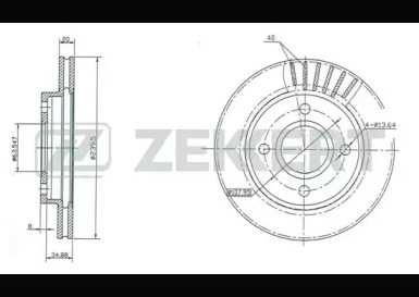 Тормозной диск ZEKKERT BS-5021