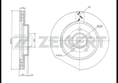 Тормозной диск ZEKKERT BS-5023