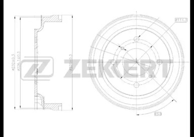 Тормозный барабан ZEKKERT BS-5027