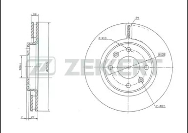 Тормозной диск ZEKKERT BS-5028