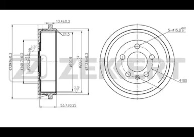 Тормозный барабан ZEKKERT BS-5029