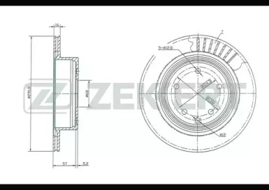 Тормозной диск ZEKKERT BS-5036