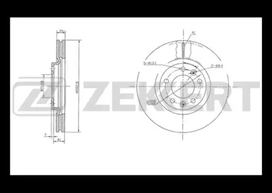 Тормозной диск ZEKKERT BS-5038