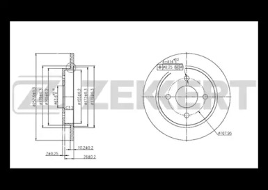 Тормозной диск ZEKKERT BS-5040