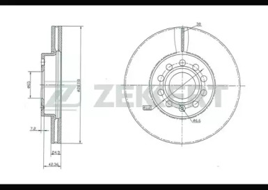 Тормозной диск ZEKKERT BS-5043