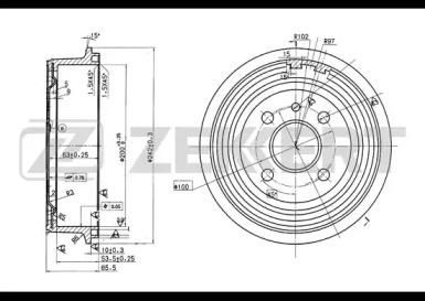 Тормозный барабан ZEKKERT BS-5053