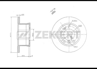 Тормозной диск ZEKKERT BS-5054