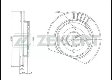 Тормозной диск ZEKKERT BS-5058