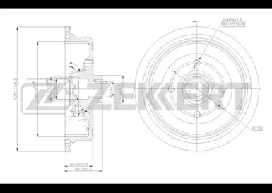 Тормозный барабан ZEKKERT BS-5065