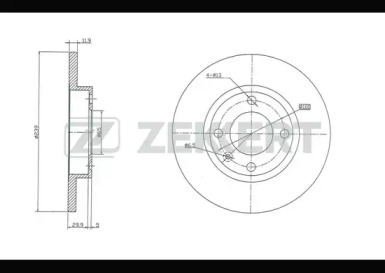 Тормозной диск ZEKKERT BS-5069