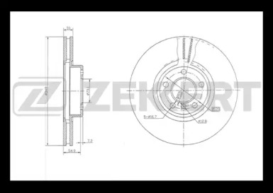 Тормозной диск ZEKKERT BS-5074