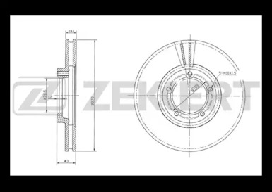 Тормозной диск ZEKKERT BS-5075