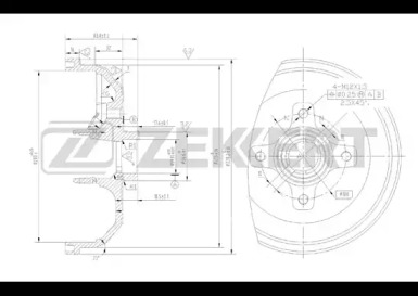 Тормозный барабан ZEKKERT BS-5079