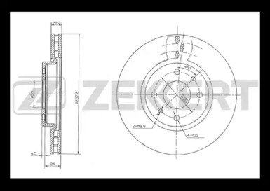 Тормозной диск ZEKKERT BS-5086