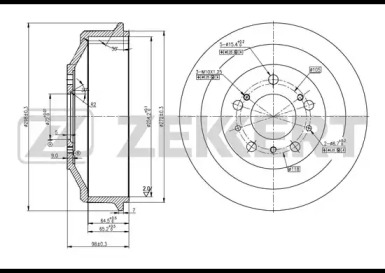 Тормозный барабан ZEKKERT BS-5097