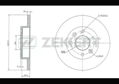 Тормозной диск ZEKKERT BS-5105