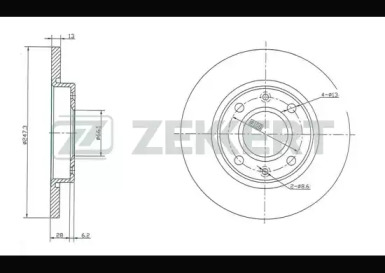 Тормозной диск ZEKKERT BS-5117