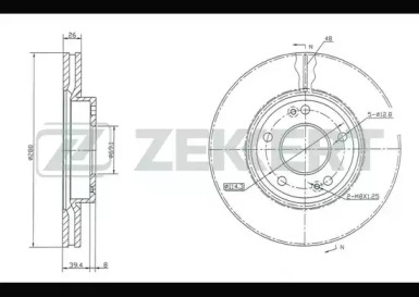 Тормозной диск ZEKKERT BS-5119