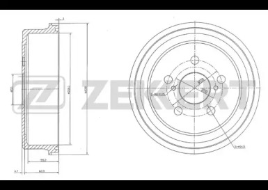 Тормозный барабан ZEKKERT BS-5122