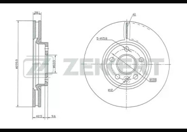 Тормозной диск ZEKKERT BS-5125