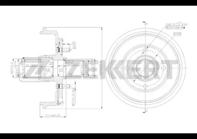 Тормозный барабан ZEKKERT BS-5132