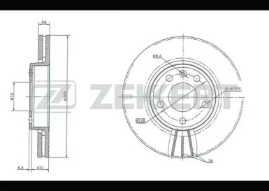 Тормозной диск ZEKKERT BS-5141