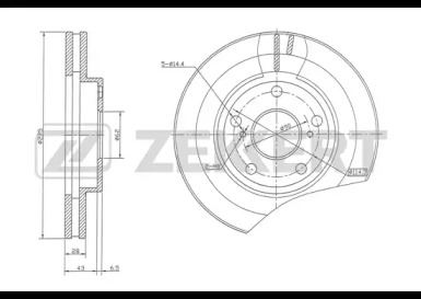 Тормозной диск ZEKKERT BS-5142