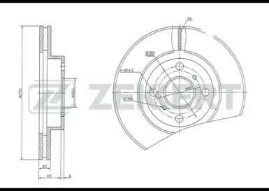 Тормозной диск ZEKKERT BS-5147