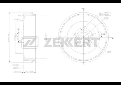 Тормозный барабан ZEKKERT BS-5167