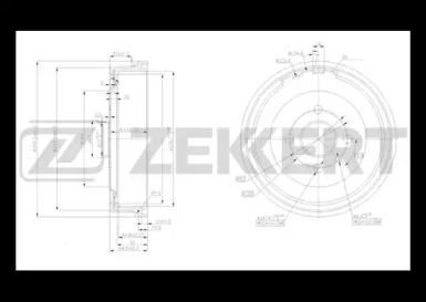 Тормозной барабан ZEKKERT BS-5169