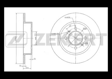 Тормозной диск ZEKKERT BS-5171
