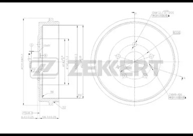 Тормозный барабан ZEKKERT BS-5186