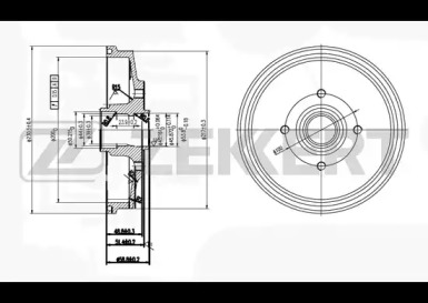 Тормозный барабан ZEKKERT BS-5189