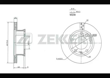 Тормозной диск ZEKKERT BS-5199