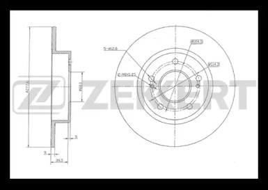 Тормозной диск ZEKKERT BS-5206