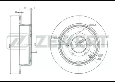 Тормозной диск ZEKKERT BS-5207