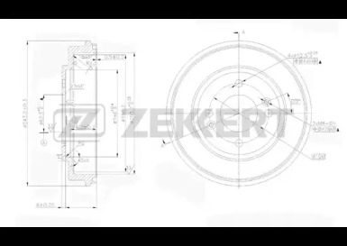 Тормозный барабан ZEKKERT BS-5215