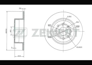 Тормозной диск ZEKKERT BS-5217