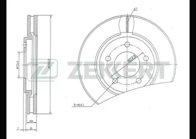 Тормозной диск ZEKKERT BS-5221