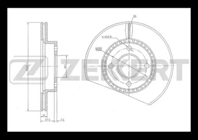 Тормозной диск ZEKKERT BS-5227