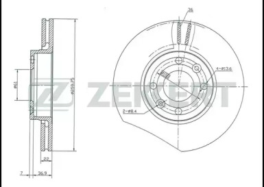 Тормозной диск ZEKKERT BS-5231