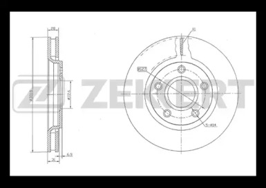 Тормозной диск ZEKKERT BS-5234