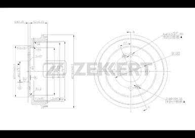 Тормозный барабан ZEKKERT BS-5236