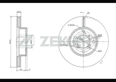 Тормозной диск ZEKKERT BS-5241